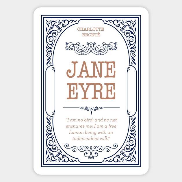 Jane Eyre & Mr Rochester, Thornfield Hall, Charlotte Bronte Sticker by OutfittersAve